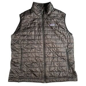 Patagonia Nano Puff Vest Mens XL Black Quilted Insulated Full Zip Puffer Light